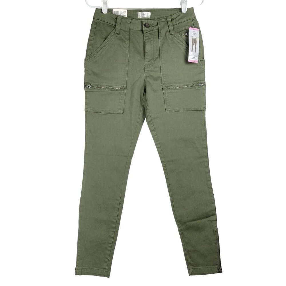 Joie Olive Green Straight-Leg Cargo Pants